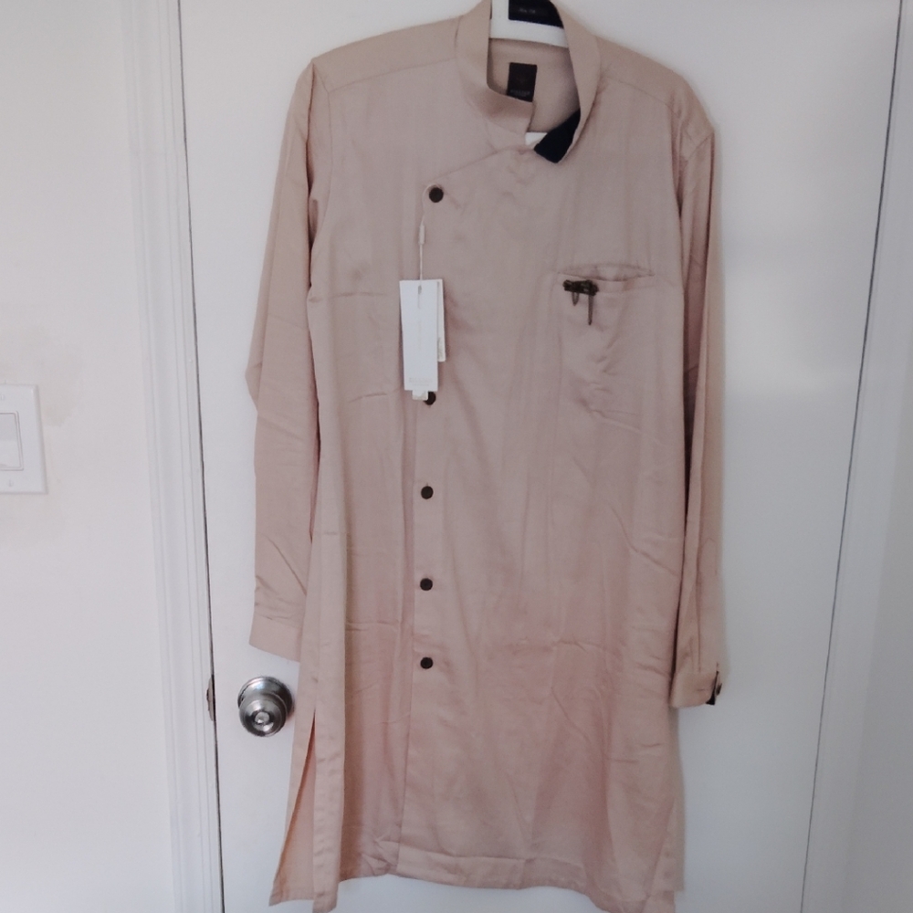 Beige Long Sleeve Men's Kurta - New W/Tags